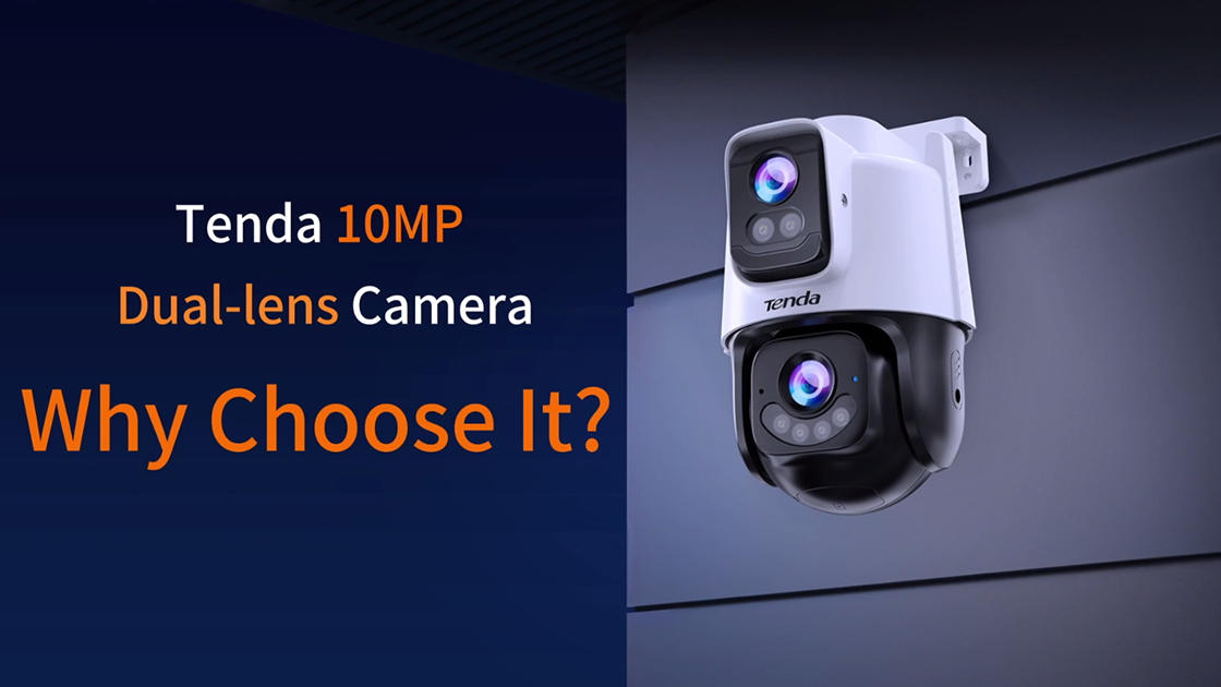 Tenda 10MP Dual-Lens Linkage Outdoor Wi-Fi Pan/Tilt Camera