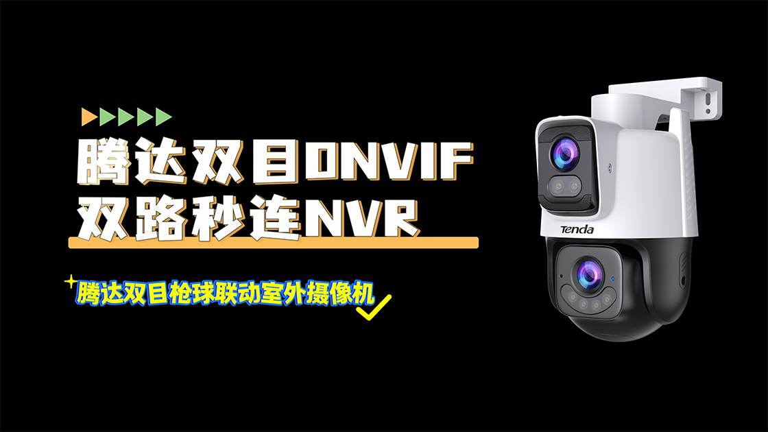 腾达双目摄像机，双目ONVIF，秒连NVR