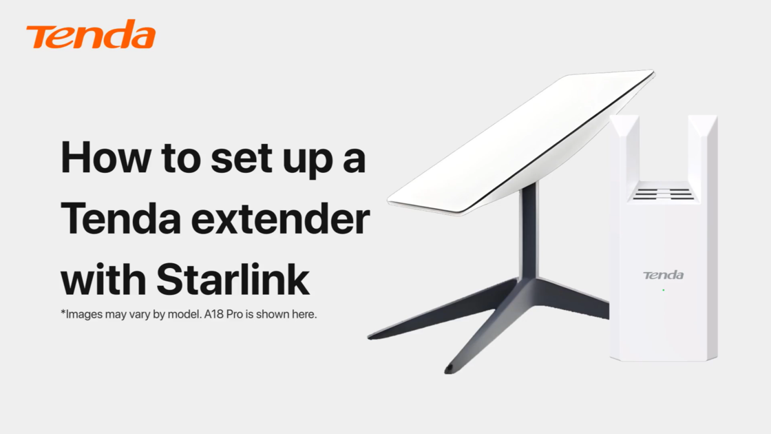 How to set up a Tenda extender with Starlink