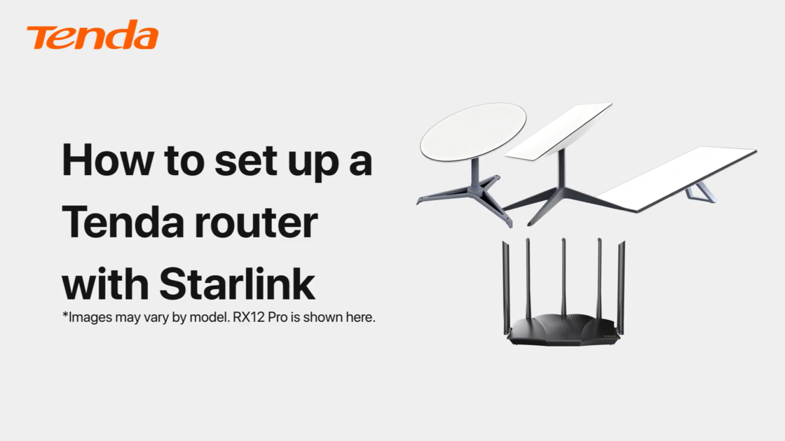 How to set up a Tenda router with Starlink