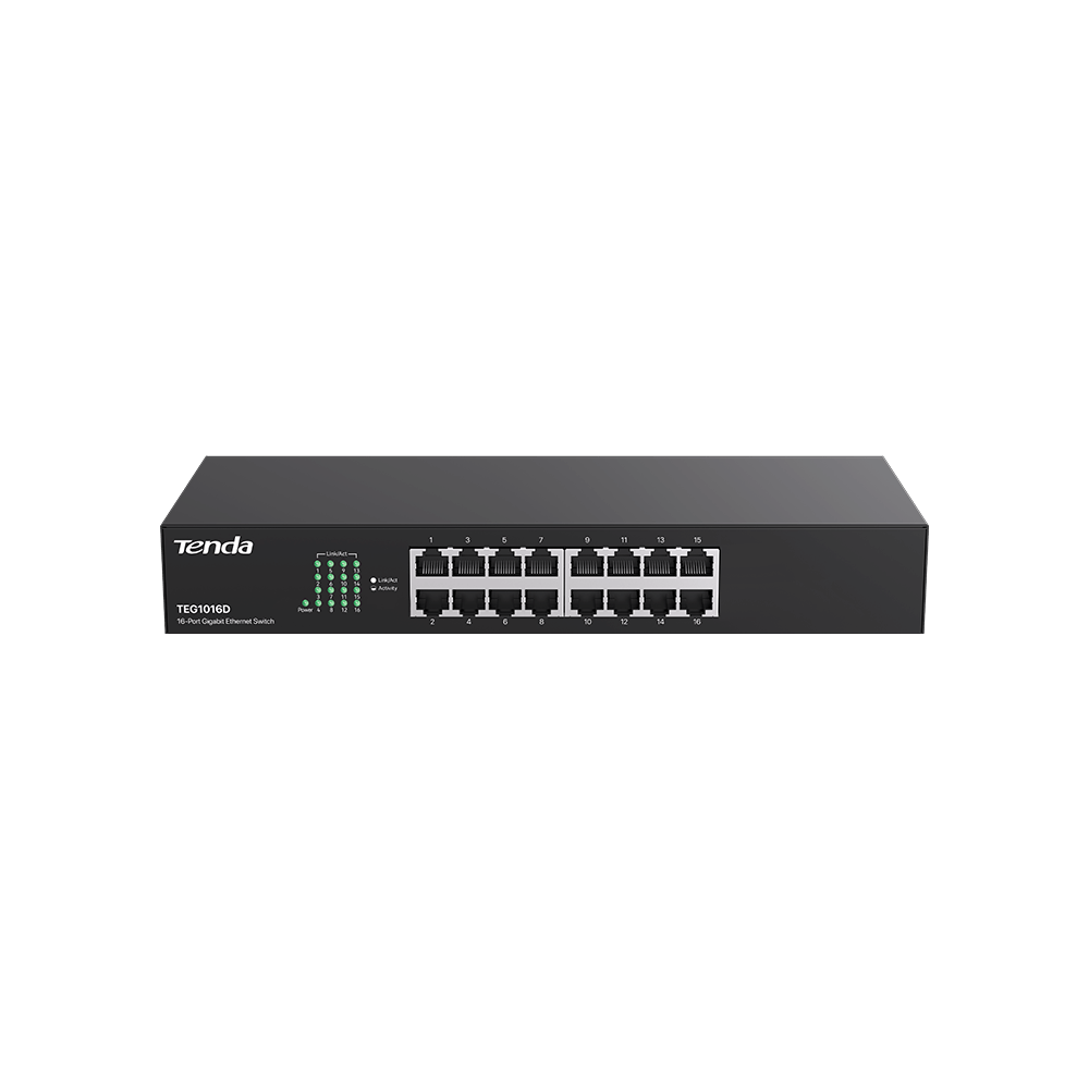 Tenda 16ポート ギガビット ネットワークスイッチ TEG1016D TEG1016D 16-Port Gigabit Ethernet Switch - Tenda Global