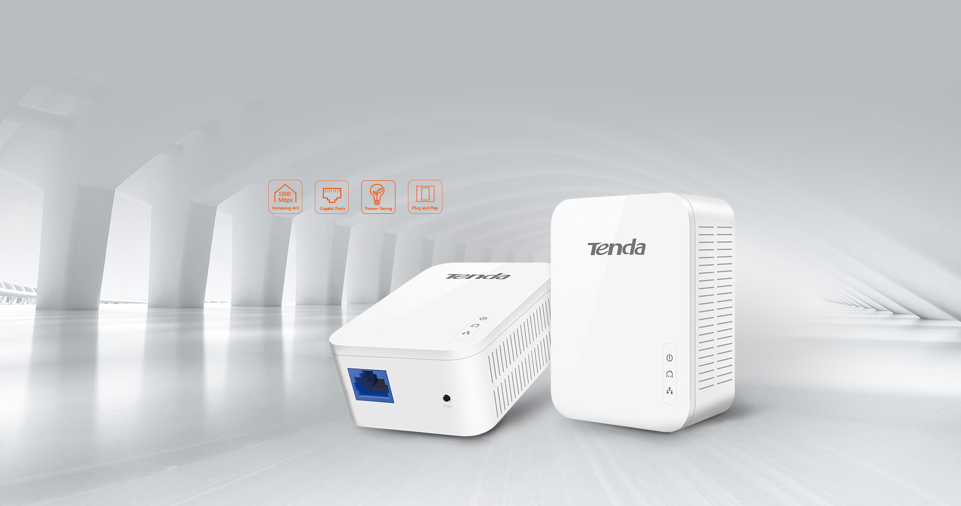Tenda パワーラインアダプター PH3 PH3 AV1000 Gigabit Powerline Adapter Kit - PH3 - Feature