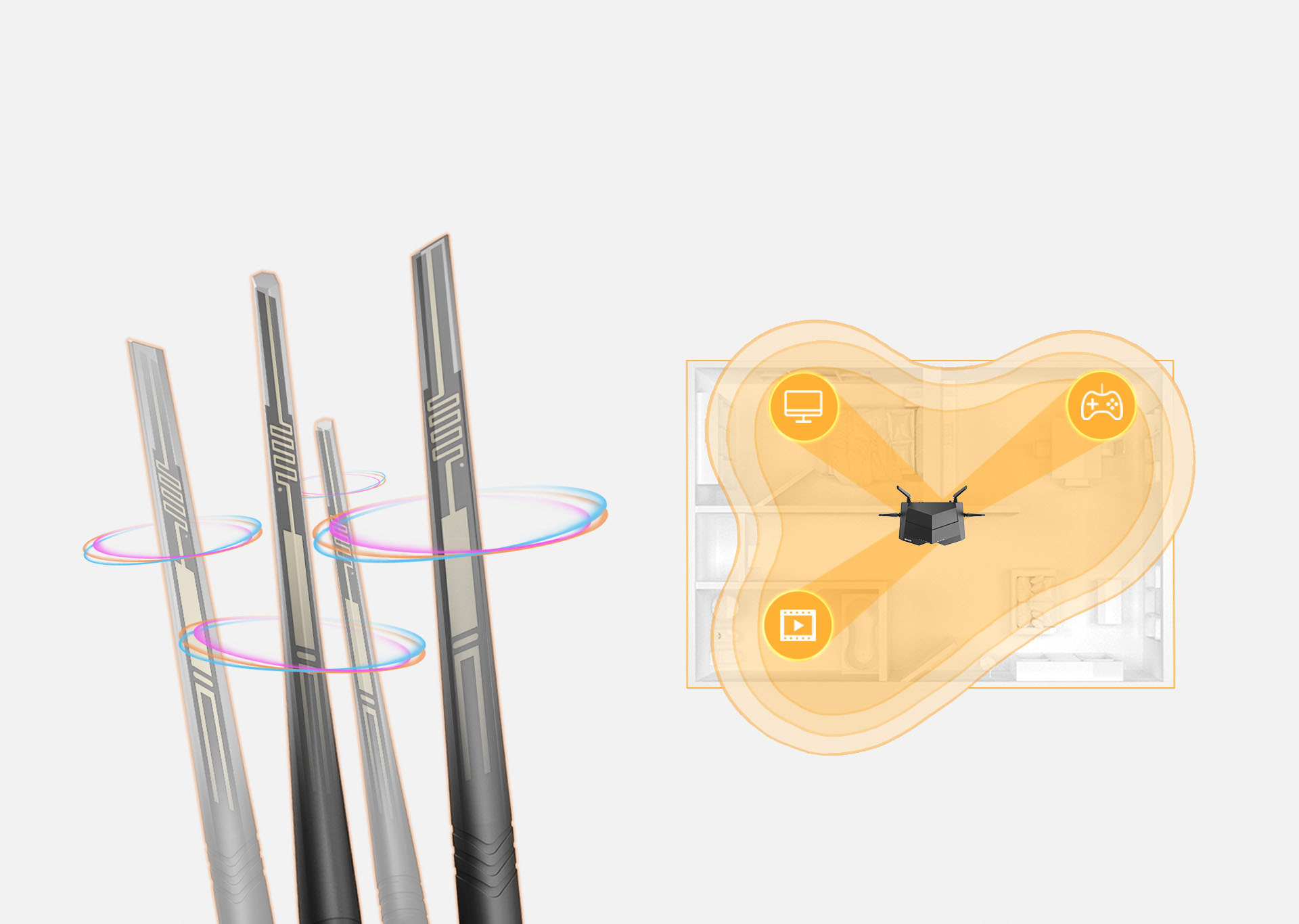 V12 05 - Tenda Vdsl2 Router V12 Ac1200 2.4 &amp; 5Ghz 4 Antennas Gigabit