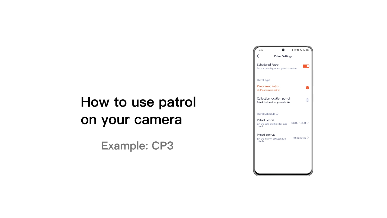 [SOHO camera] How to use patrol on your camera